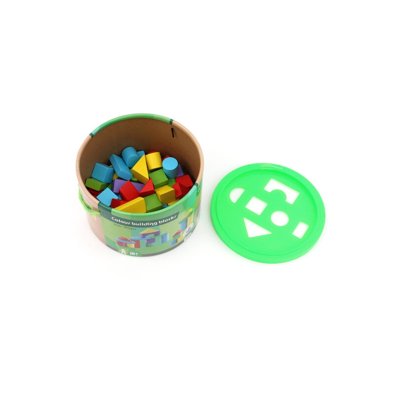 Foto 5 pulgar | Cubo Con 50 Bloques De Madera Para Niños Mayores De 3 Años - Venta Internacional.