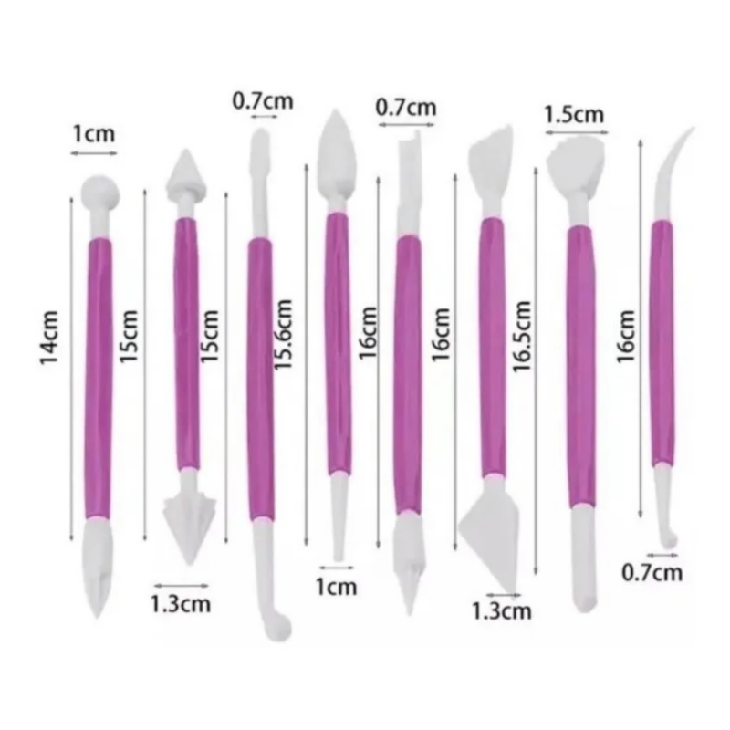 Foto 3 pulgar | Juego De Herramientas De Modelado Para Moldear Fondant Y Pastelería (8 Piezas) - Venta Internacional.