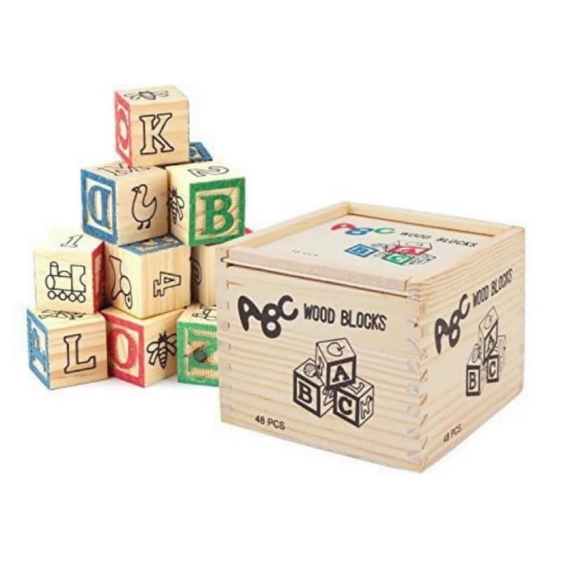 Juguete Didáctico Con Letras Y Números En Forma De Cubo De Madera, 48 Piezas - Venta Internacional. $636