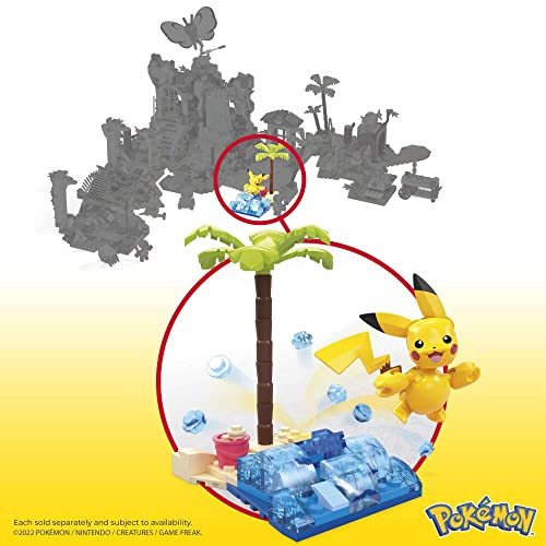 Foto 6 pulgar | Set De Construcción Mega Pokémon Pikachu's Beach Splash Con 79 Ladrillos - Venta Internacional.
