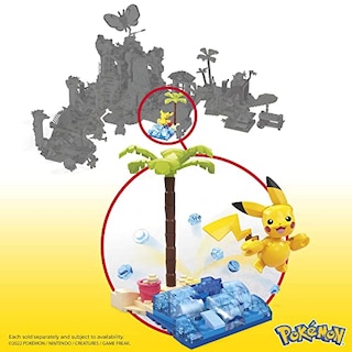 Foto 5 | Set De Construcción Mega Pokémon Pikachu's Beach Splash Con 79 Ladrillos - Venta Internacional.