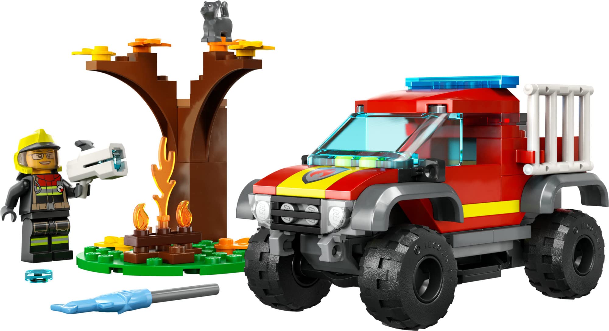 Foto 4 pulgar | Camión De Rescate Con Camión De Bomberos Lego City 4x4 60393, Juguete Para 5 Pl - Venta Internacional.