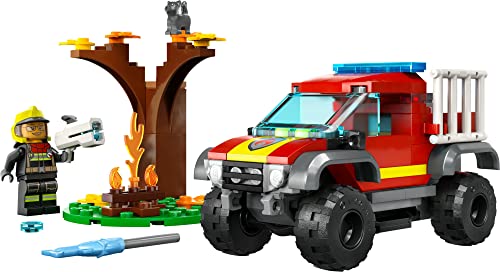Foto 5 pulgar | Camión De Rescate Con Camión De Bomberos Lego City 4x4 60393, Juguete Para 5 Pl - Venta Internacional.