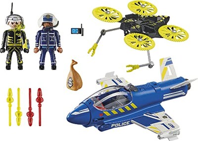 Foto 3 | Police Jet Playmobil Con Dron +5 Años - Venta Internacional.