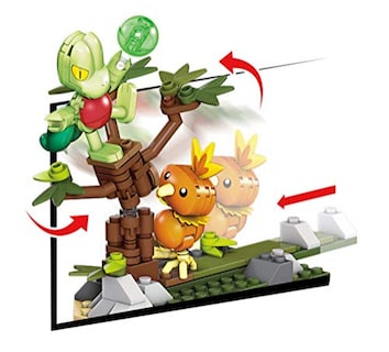 Foto 5 | Mega Construx Pokémon Torchic Vs. Treecko - Venta Internacional.