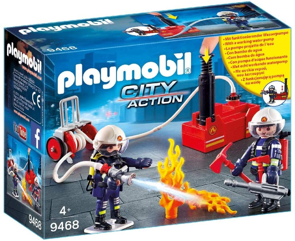 Bomberos de Juguete Playmobil Con Bomba de Agua 40 Piezas Más de 4 Años - Venta Internacional