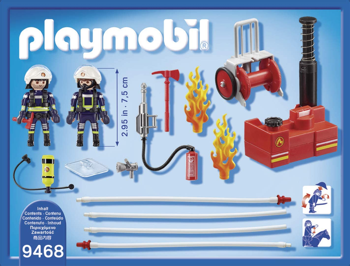 Foto 3 pulgar | Bomberos de Juguete Playmobil Con Bomba de Agua 40 Piezas Más de 4 Años - Venta Internacional