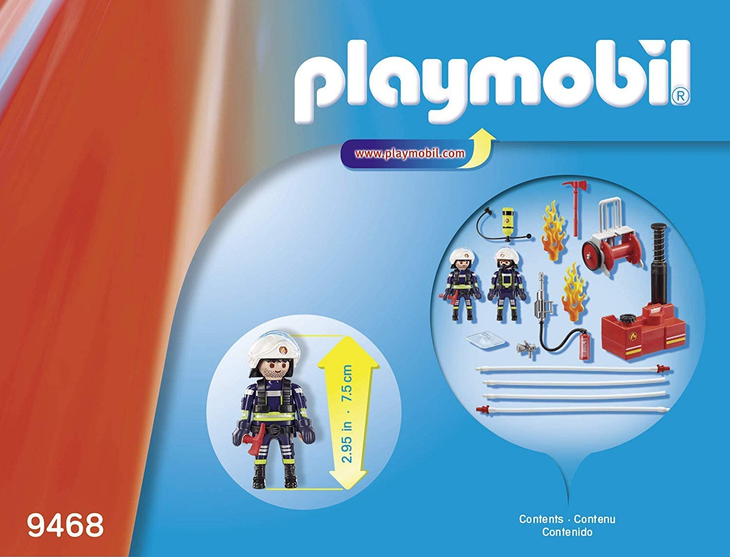 Foto 7 pulgar | Bomberos de Juguete Playmobil Con Bomba de Agua 40 Piezas Más de 4 Años - Venta Internacional