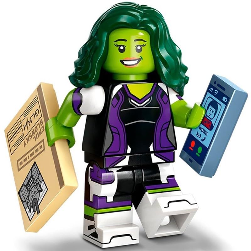 Foto 2 pulgar | Minifigura Lego Marvel Series 2 She-hulk Con Capa Morada De 5 Cm - Venta Internacional.