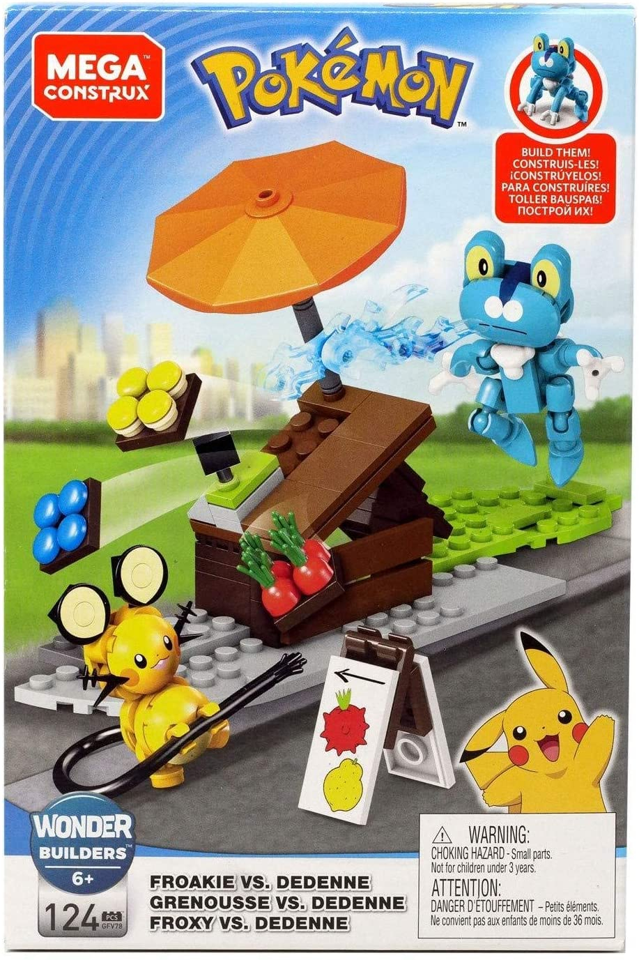 Foto 2 pulgar | Mega Construx Pokémon Froakie Vs. Dedenne - Venta Internacional.