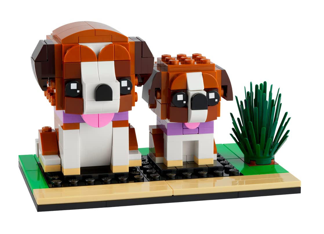 Set De Perros Y Cachorros De San Bernardo Lego Brickheadz Pets 40543 - Venta Internacional.