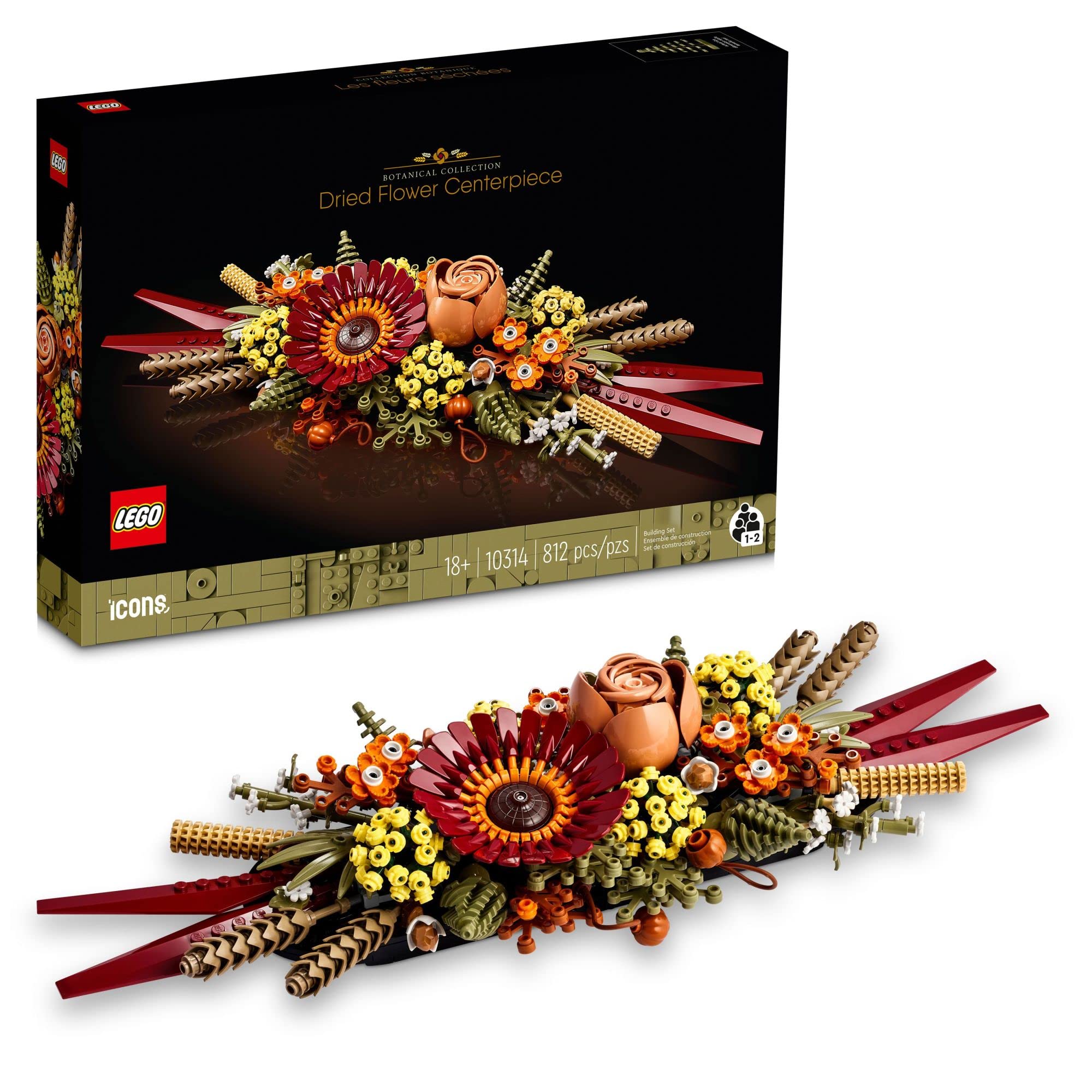 Centro De Mesa Lego Icons Dried Flower 10314, Botanical Coll - Venta Internacional.