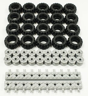 Foto 1 | Rueda De Neumático Brick Axles 37x18 Para Lego, 60 Piezas - Venta Internacional.
