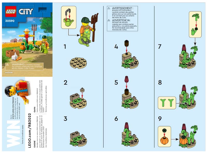 Foto 3 | Paquete Combinado Lego City Farm: Farm Garden Y Scarecrow Po - Venta Internacional.