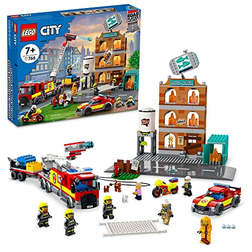 Set De Juguetes De Construcción Lego City Fire Brigade 60321 Para Niños Mayores De 7 Años - Venta Internacional.