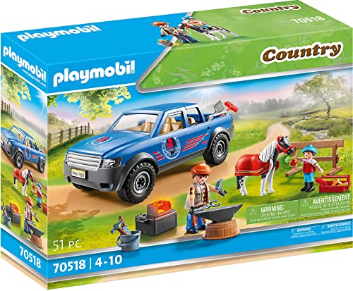 Foto 2 pulgar | Carretilla Móvil Toy Playmobil Con Camión, Forja Y Figuras - Venta Internacional.