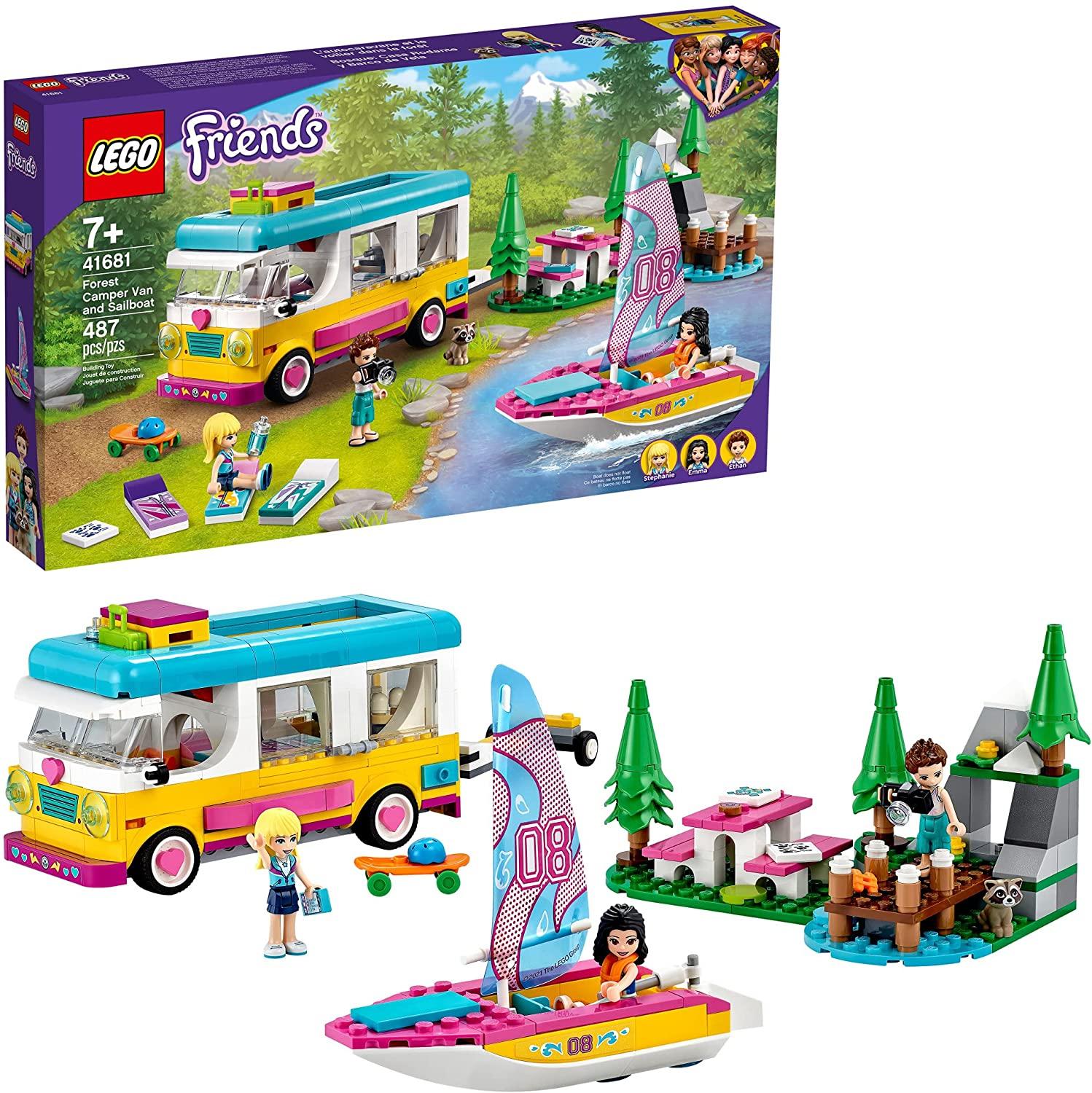 Foto 2 pulgar | Autocaravana Y Velero Lego Friends Forest 41681 - Venta Internacional.