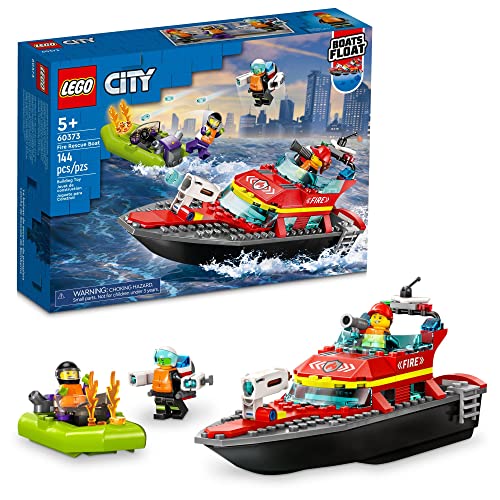 Foto 2 pulgar | Lego City Fire Rescue Boat 60373, Juguetes Flotan En El Agua, Ingenio - Venta Internacional.
