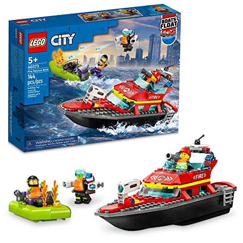 Lego City Fire Rescue Boat 60373, Juguetes Flotan En El Agua, Ingenio - Venta Internacional.