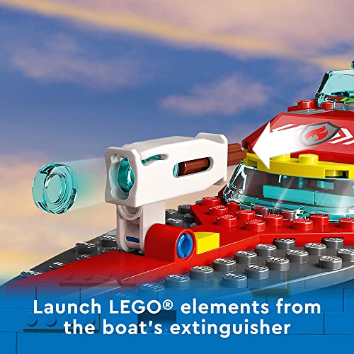 Foto 4 pulgar | Lego City Fire Rescue Boat 60373, Juguetes Flotan En El Agua, Ingenio - Venta Internacional.