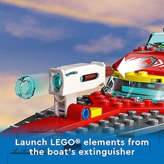 Foto 3 | Lego City Fire Rescue Boat 60373, Juguetes Flotan En El Agua, Ingenio - Venta Internacional.