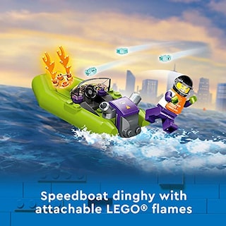 Foto 4 | Lego City Fire Rescue Boat 60373, Juguetes Flotan En El Agua, Ingenio - Venta Internacional.