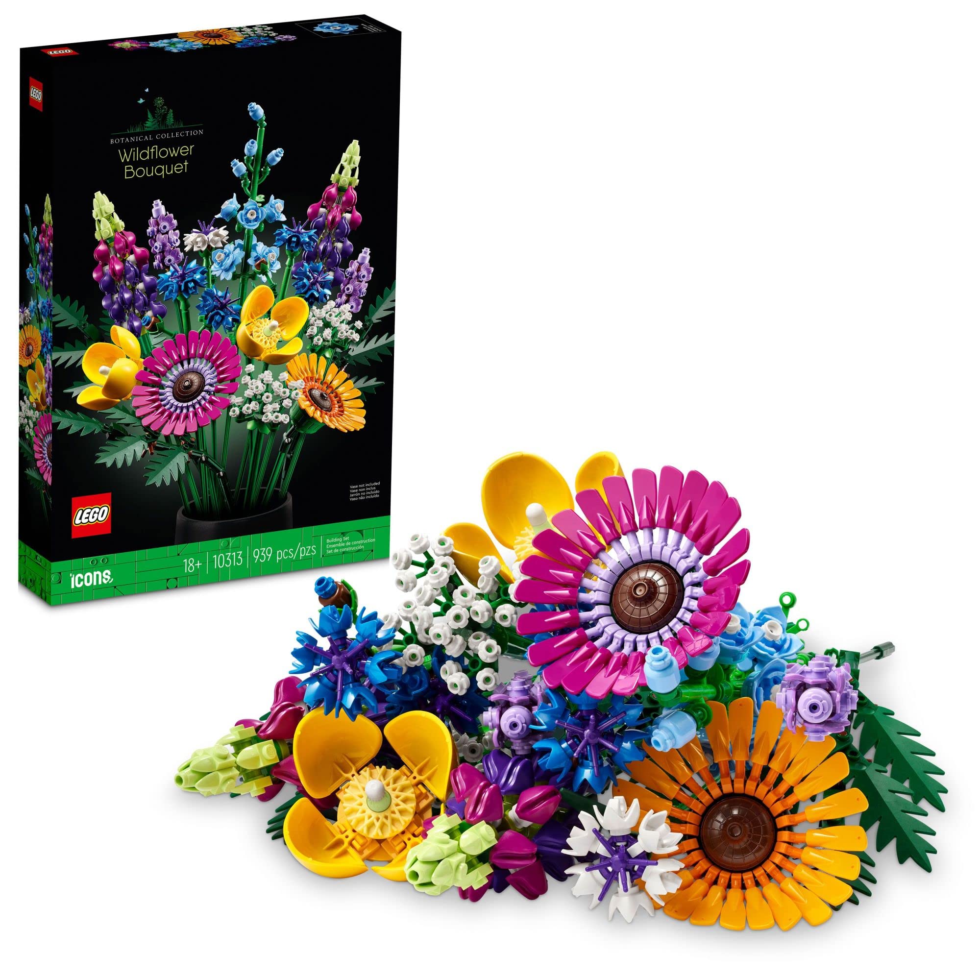 Lego Icons Ramo De Flores Silvestres 10313 Ingenio De Flores Artificiales - Venta Internacional.