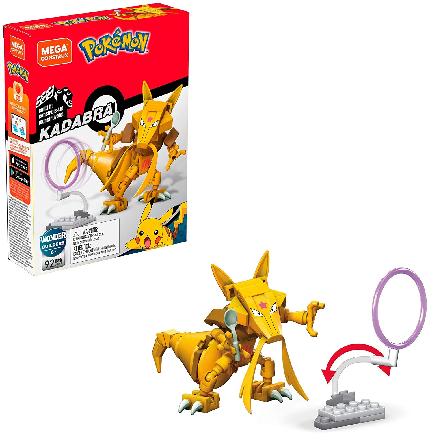 Foto 2 pulgar | Mega Construx Pokemon Kadabra - Venta Internacional.
