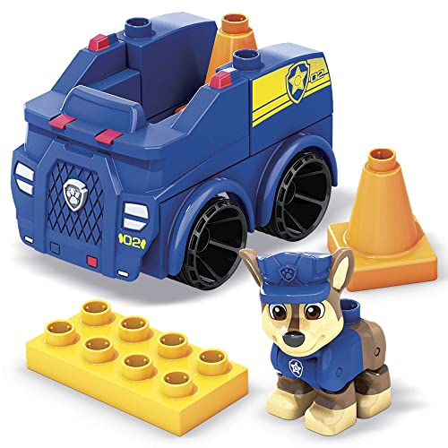 Mega Bloks Paw Patrol Chase's Patrol Car, Construyendo Juguetes Para Niños Pequeños - Venta Internacional.
