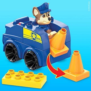 Foto 4 | Mega Bloks Paw Patrol Chase's Patrol Car, Construyendo Juguetes Para Niños Pequeños - Venta Internacional.