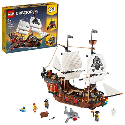 Barco Pirata 3 en 1 Lego Creator 31109 con Minifiguras y Accesorios - Venta Internacional