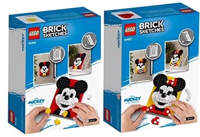 Foto 2 | Lego Brick Sketches Mickey (40456) Y Minnie Mouse (40457) - Venta Internacional.