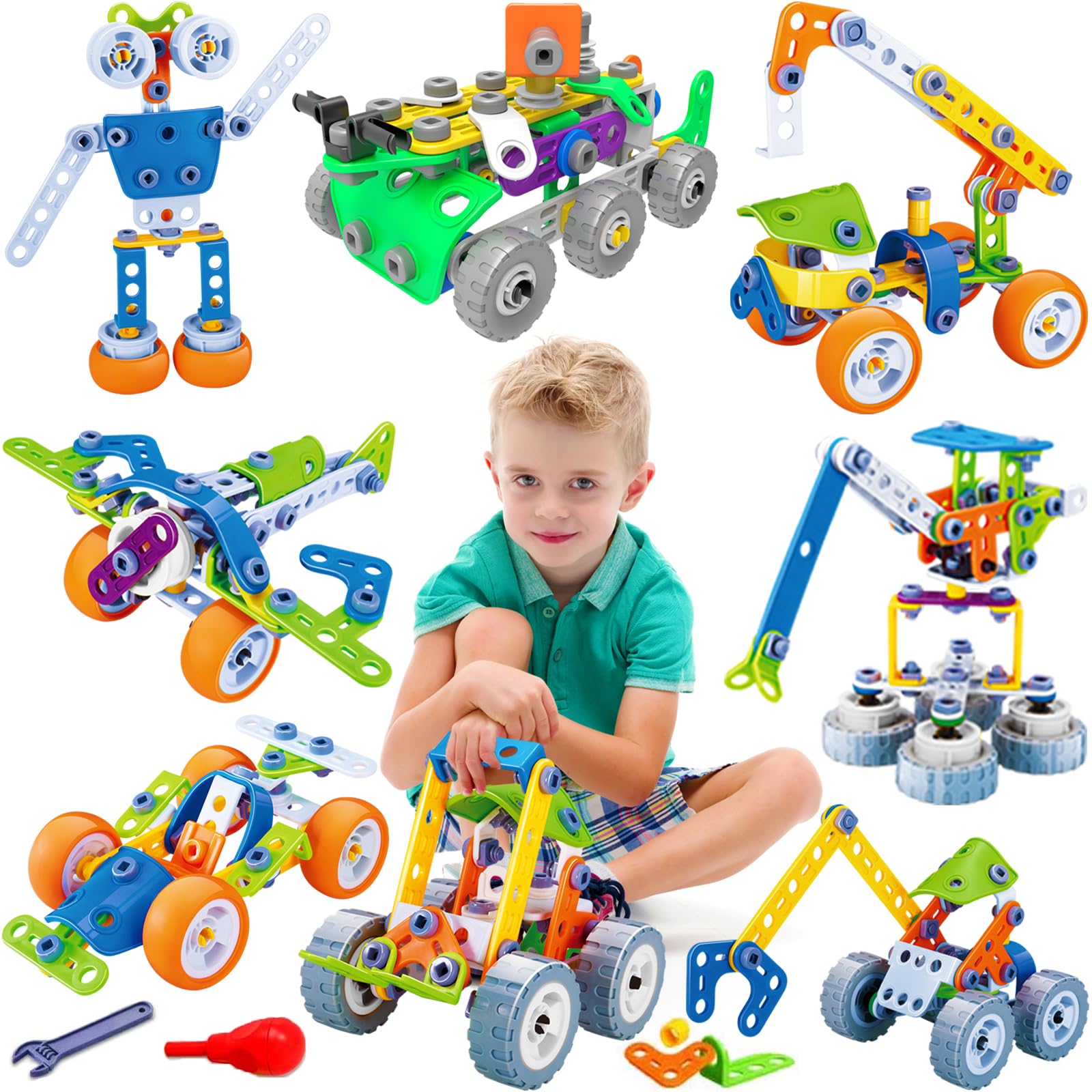 Juego De Bloques De Construcción Moontoy, 175 Piezas, Juguetes Stem Para Niños De 4 A 10 Años - Venta Internacional.