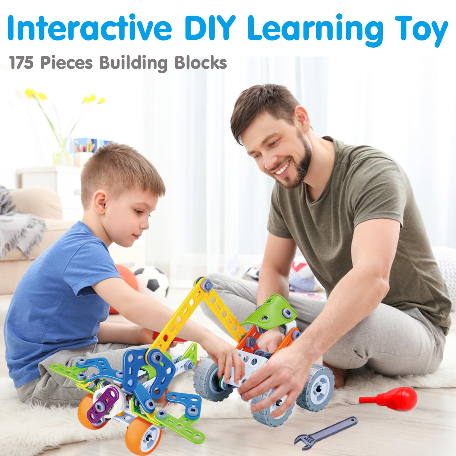 Foto 4 pulgar | Juego De Bloques De Construcción Moontoy, 175 Piezas, Juguetes Stem Para Niños De 4 A 10 Años - Venta Internacional.