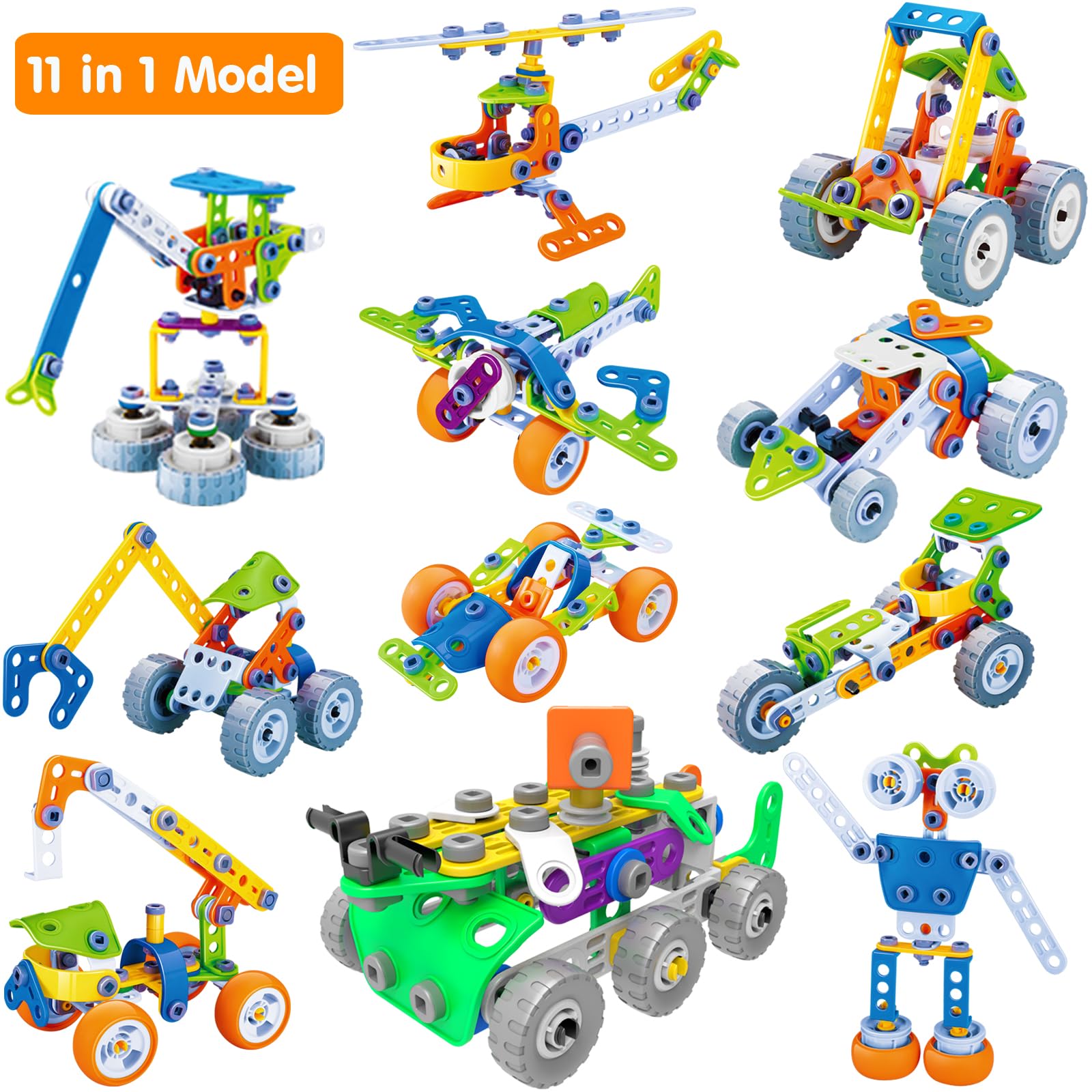 Foto 6 pulgar | Juego De Bloques De Construcción Moontoy, 175 Piezas, Juguetes Stem Para Niños De 4 A 10 Años - Venta Internacional.