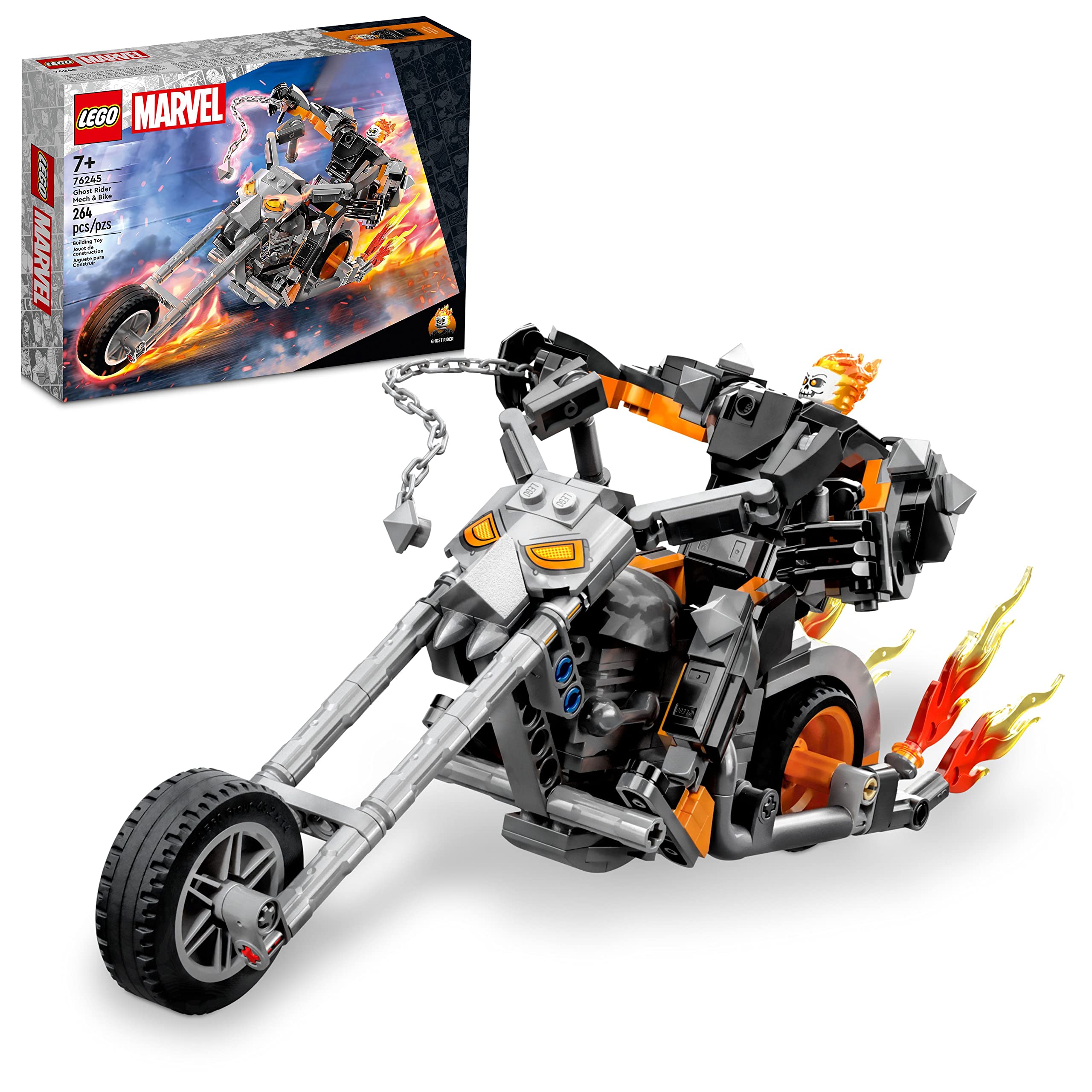 Foto 2 pulgar | Mecánica Y Bicicleta Lego Marvel Ghost Rider 76245, Motor Pa - Venta Internacional.