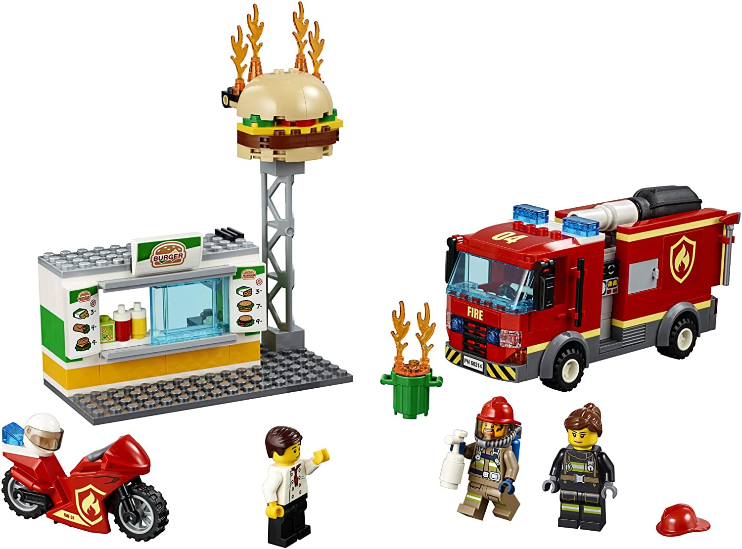 Foto 3 pulgar | Kit De Construcción Lego City Burger Bar Fire Rescue 60214 (327 Piezas) - Venta Internacional.