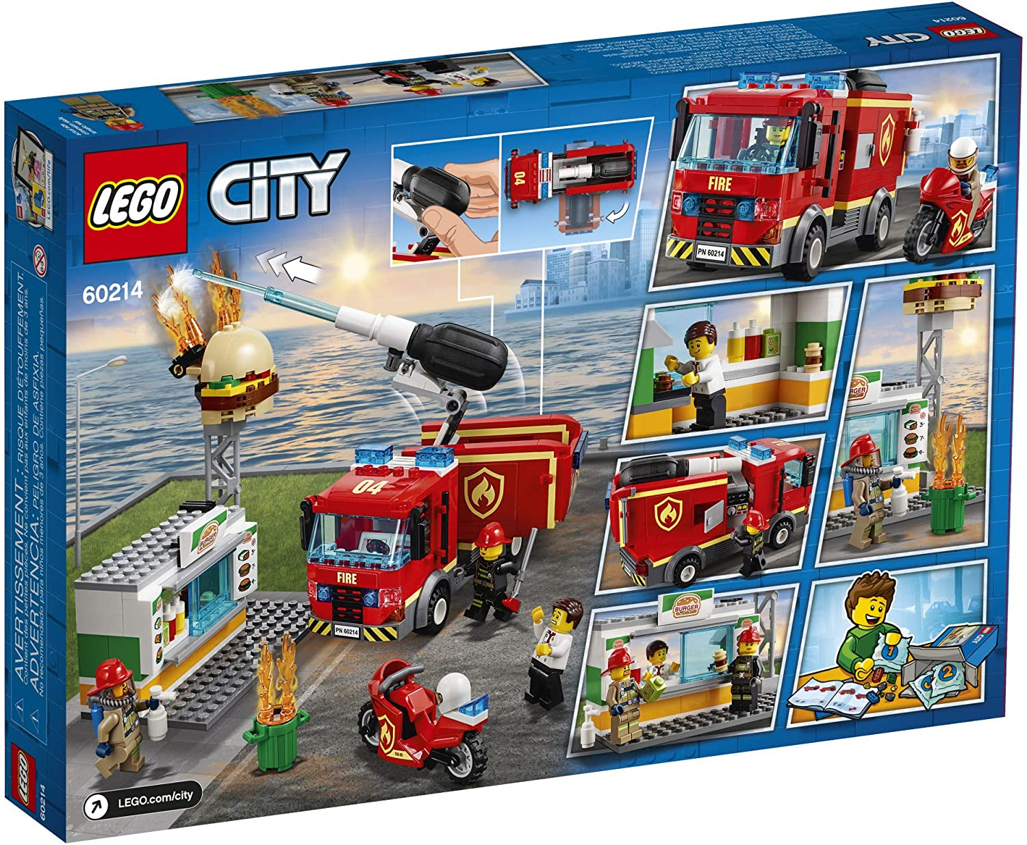Foto 6 pulgar | Kit De Construcción Lego City Burger Bar Fire Rescue 60214 (327 Piezas) - Venta Internacional.