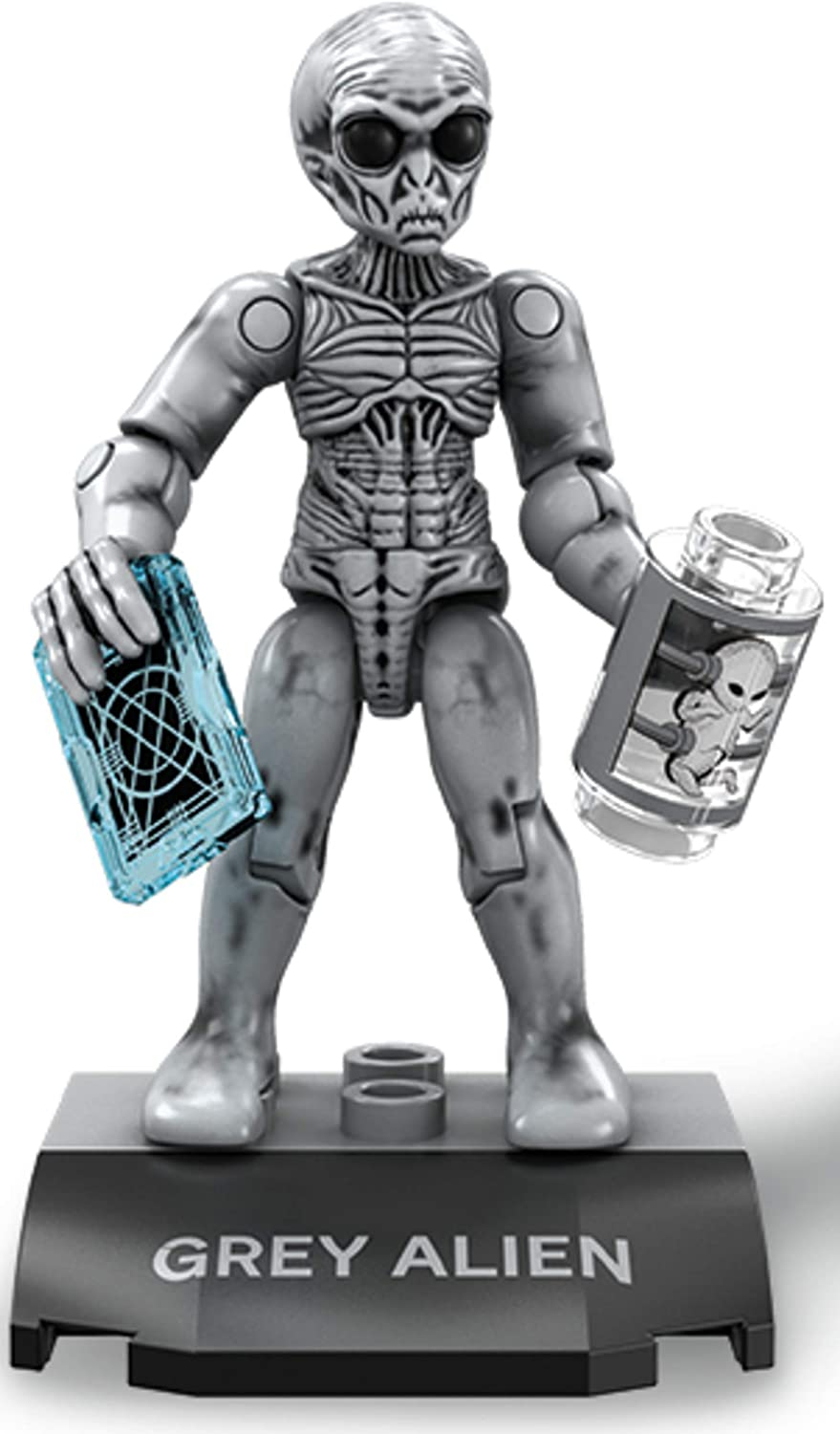 Foto 2 pulgar | Figura de Acción Mega Construx Probuilder Grey Alien con Soporte - Venta Internacional