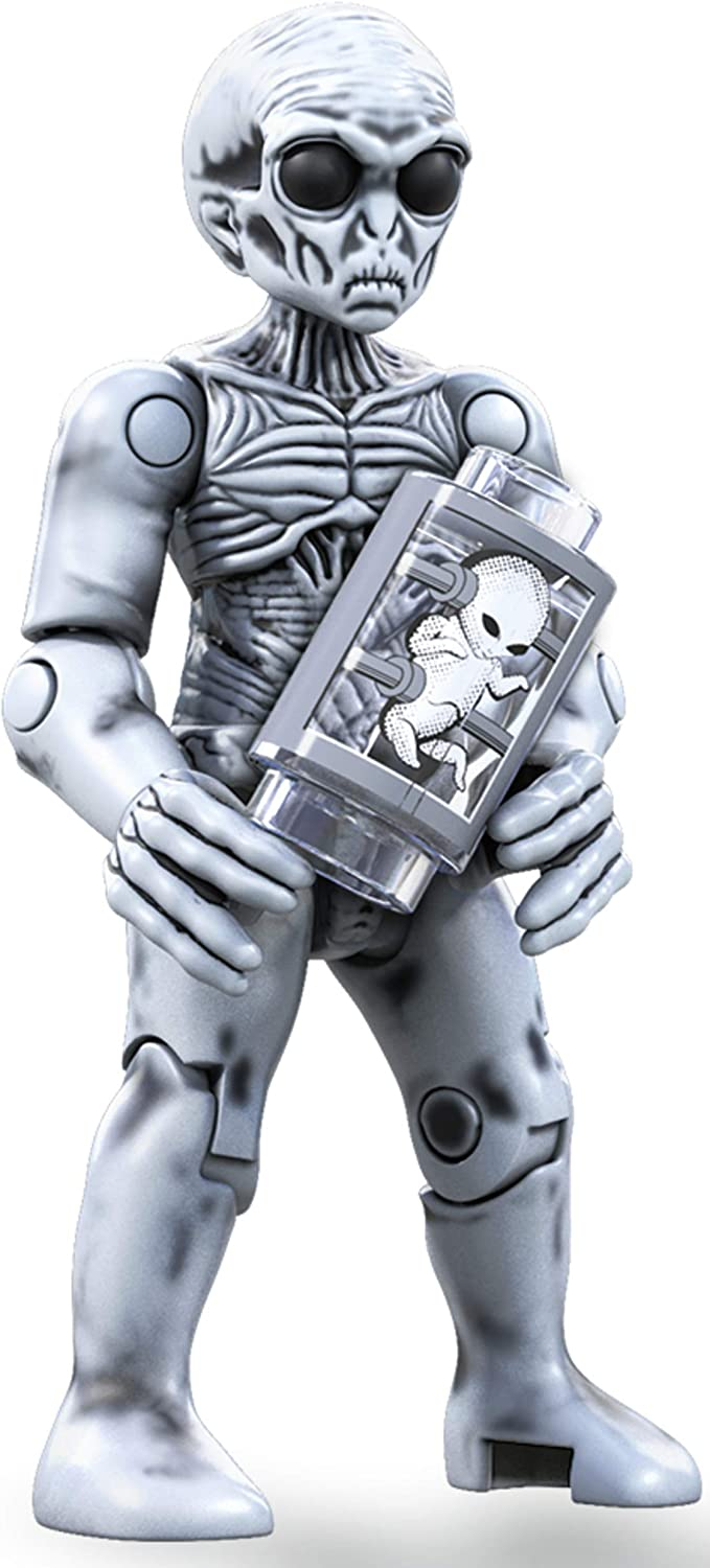 Foto 3 pulgar | Figura de Acción Mega Construx Probuilder Grey Alien con Soporte - Venta Internacional