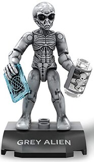 Foto 4 | Figura de Acción Mega Construx Probuilder Grey Alien con Soporte - Venta Internacional