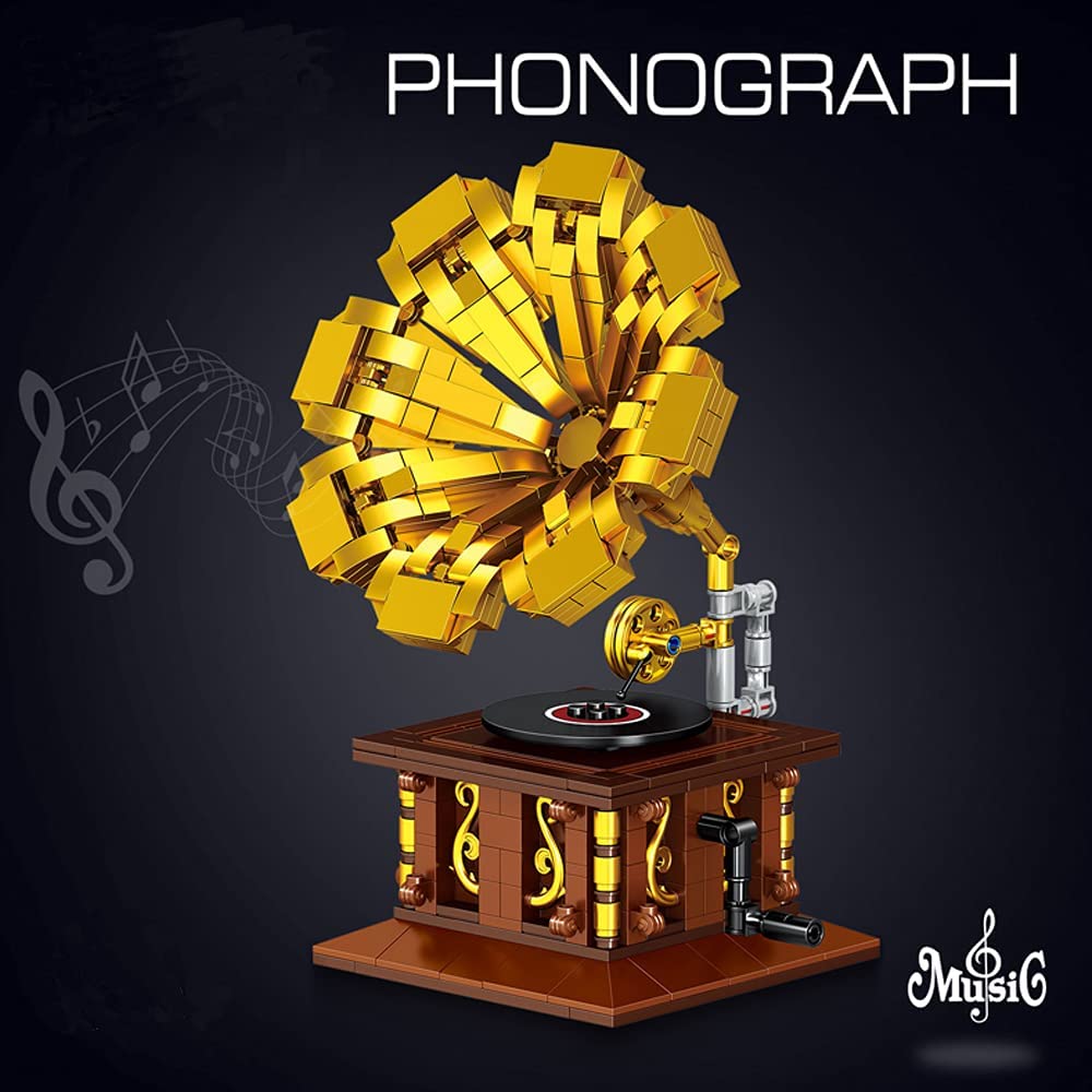 Foto 4 pulgar | Set de Construcción Uvini Classic Retro Series Phonograph - Venta Internacional