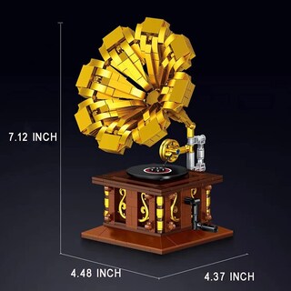 Foto 4 | Set de Construcción Uvini Classic Retro Series Phonograph - Venta Internacional