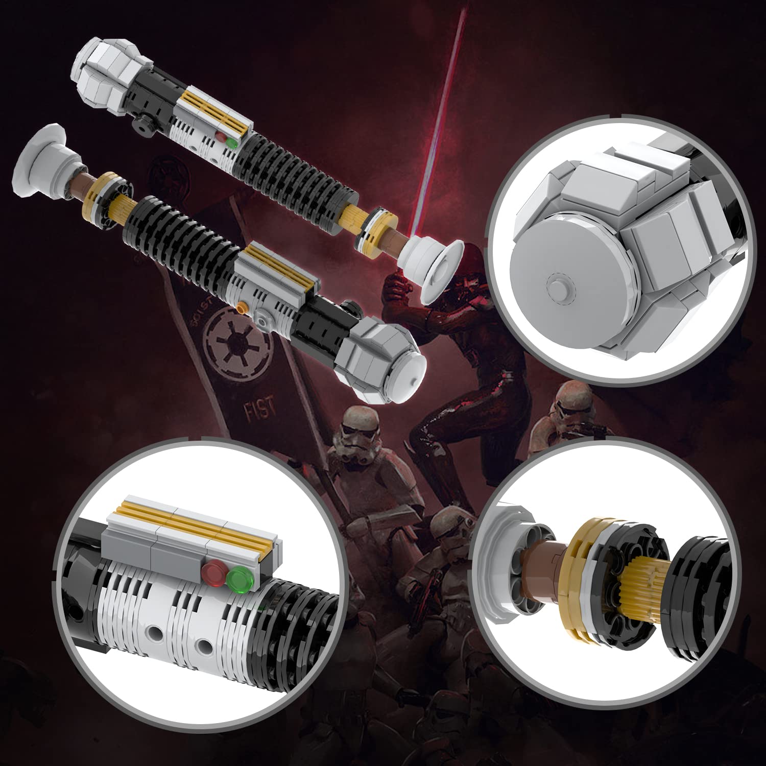 Foto 6 pulgar | Kit de Construcción Mooxi-moc Space Wars Obi Wan Lightsable Hilt - Venta Internacional