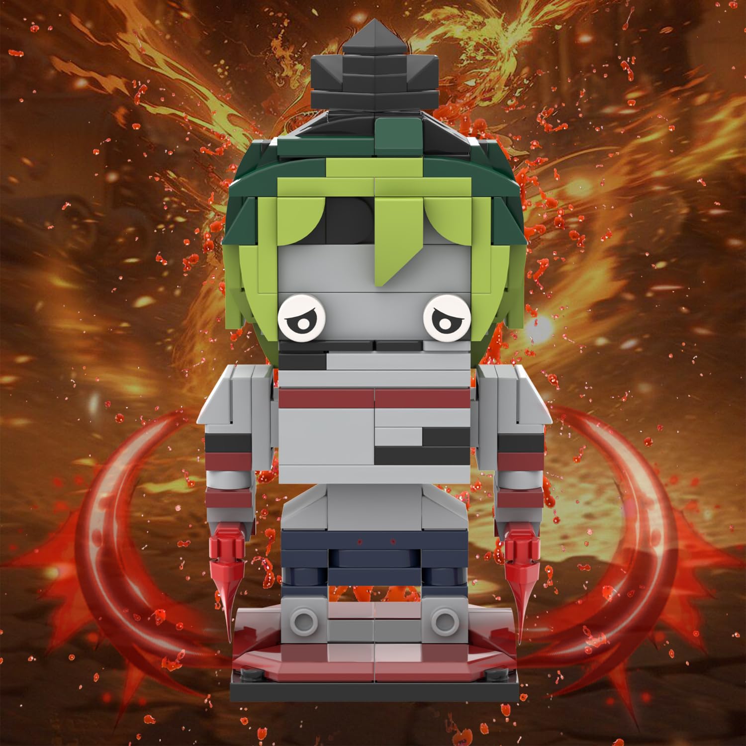 Foto 3 pulgar | Set de Construcción Mooxi-moc Anime Demon Slayer Gyuutarou - Venta Internacional