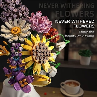 Foto 3 | Kit de Ramo de Flores Building Blocks Cihely Lavender 601253 - Venta Internacional