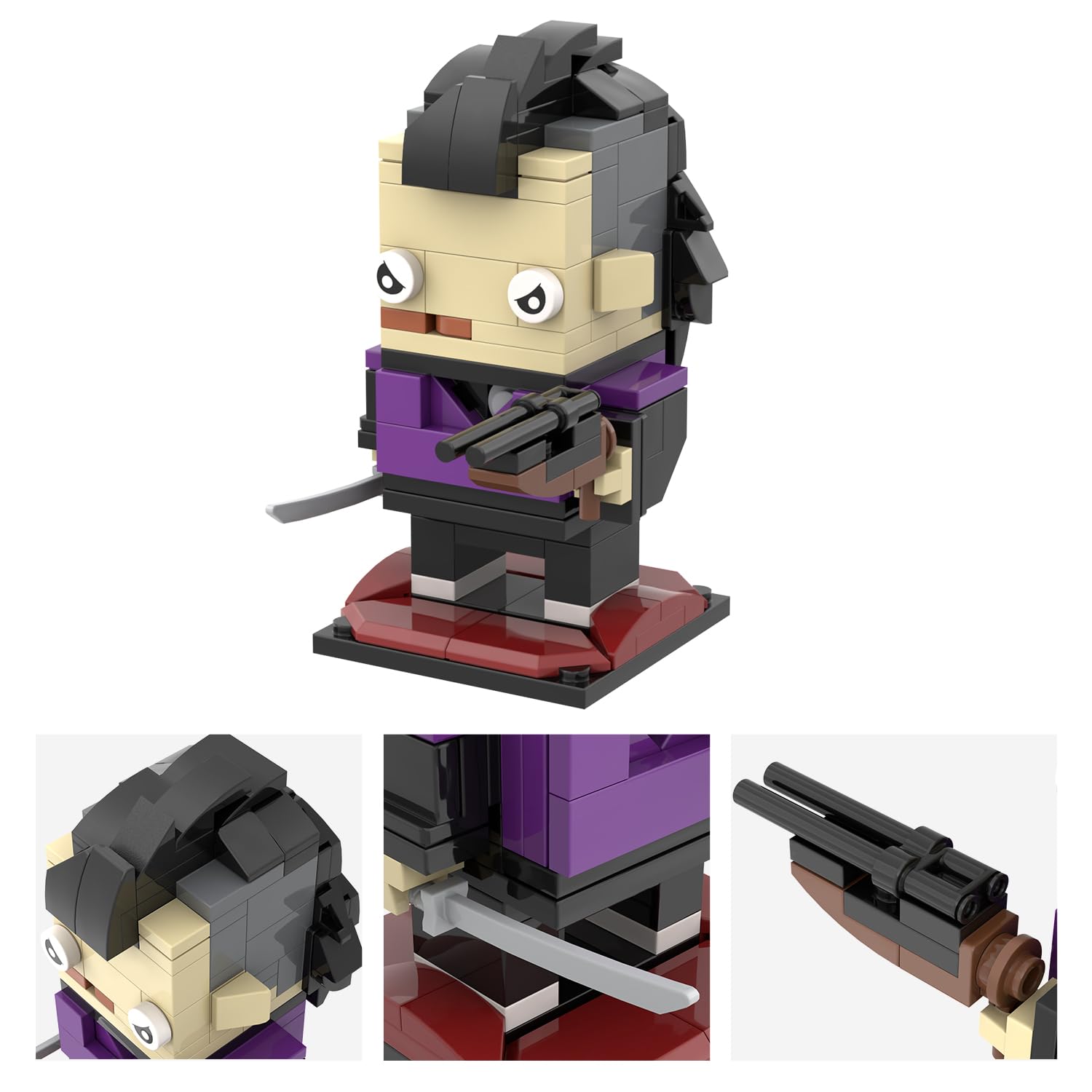Foto 5 pulgar | Set de Construcción Mooxi-moc Anime Demon Slayer Shinazugawa Genya - Venta Internacional