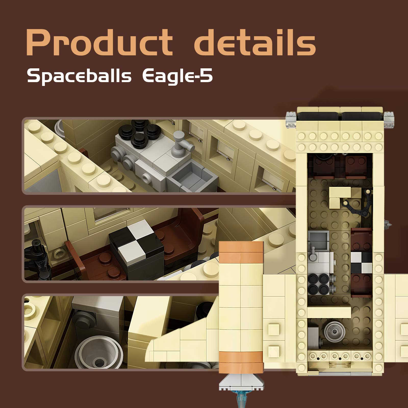 Foto 5 pulgar | Kit de Construcción Buildingboat Spaceballs Eagle-5 Car 647 Unidades - Venta Internacional