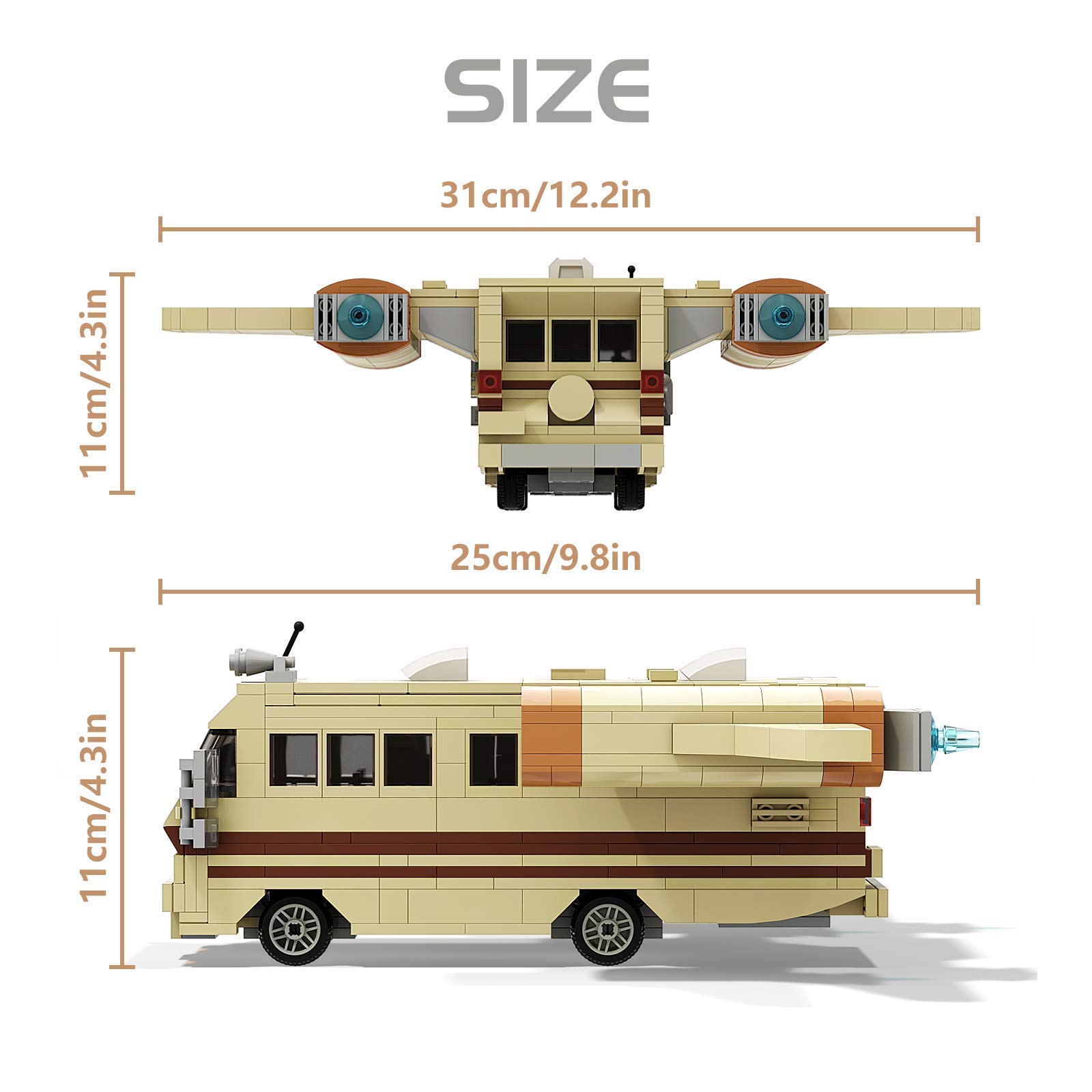 Foto 7 pulgar | Kit de Construcción Buildingboat Spaceballs Eagle-5 Car 647 Unidades - Venta Internacional