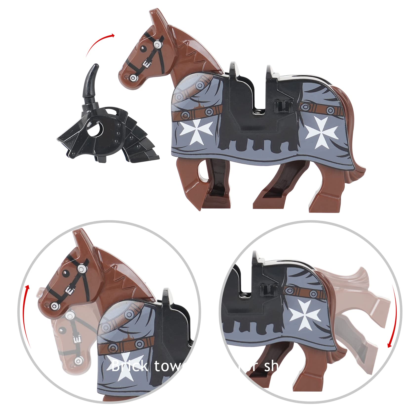 Foto 3 | Set Building Block Toy Mooxi-moc Action War Horse X10 - Venta Internacional